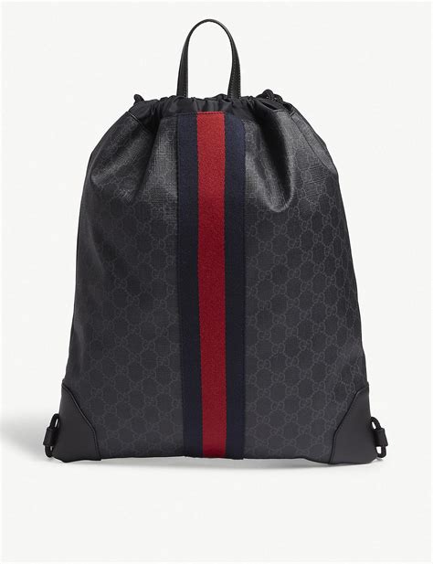 gucci drawstring backpack|Gucci backpack unisex.